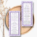 The Modern Paisley Wedding Collection - Purple Program<br><div class="desc">Simple yet elegant, the modern paisley wedding collection is a stunning design featuring a lovely paisley print in a soft purple and white color, which is perfect for any modern wedding celebration. These programs can be personalized for your special occasion and would make the perfect order of service for your...</div>