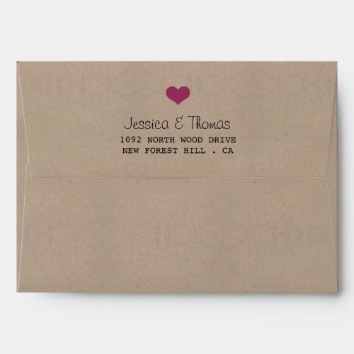 The Modern Pink Bunting Wedding Collection Envelope