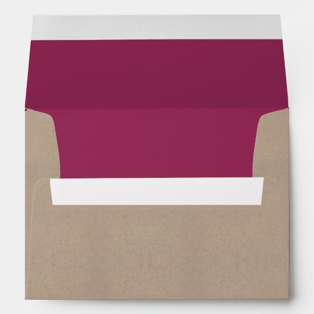 The Modern Pink Bunting Wedding Collection Envelope (Back (Bottom))