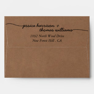 The Modern Whimsical Kraft Wedding Collection Envelope