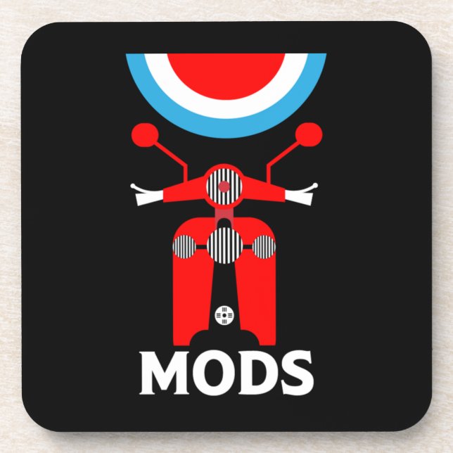 The Mods - Mods And Rockers - British Music  Beverage Coaster (Front)