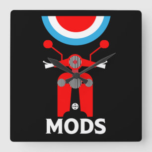 The Mods - Mods And Rockers - British Music Square Wall Clock