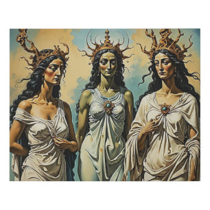 The Moirai Faux Canvas Print