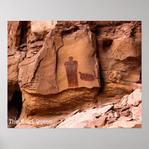 The Moki Queen Freemont Pictograph Poster