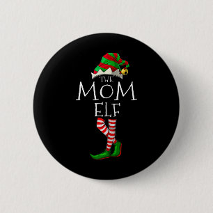 The Mom Elf Fun Christmas Matching Family Pajama Button