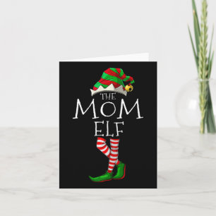 The Mom Elf Fun Christmas Matching Family Pajama  Card