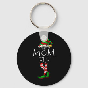 The Mom Elf Fun Christmas Matching Family Pajama  Keychain