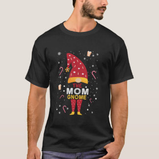 The Mom Gnome Christmas Plaid Matching Family Funn T-Shirt