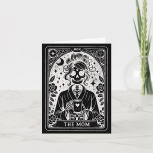 The mom tarot card skeleton mama coffee happyThe m