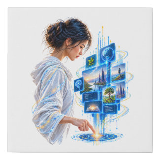 The Moment Ideas Expand — Human Intelligence Faux Canvas Print