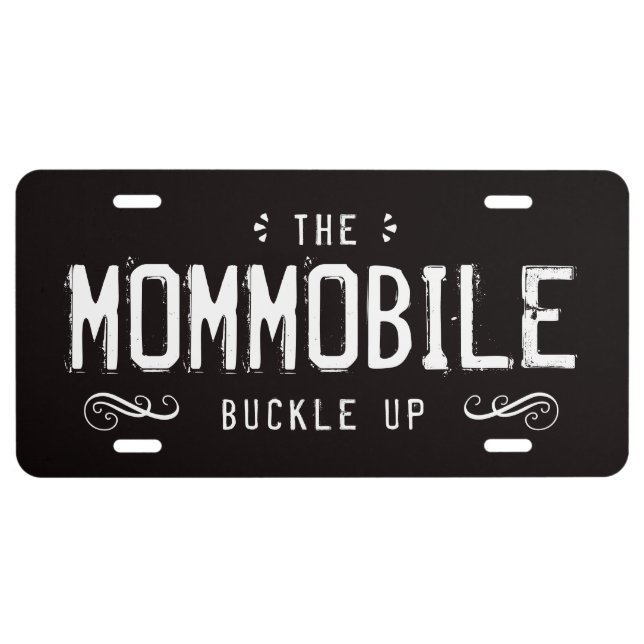 The MOMMOBILE Fun License Plate for MOM (Front)