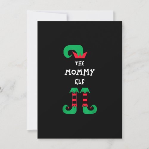 The Mommy Elf Christmas Mom Xmas Mama Momma Funny Invitation