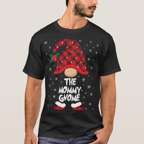 The Mommy Gnome Buffalo Plaid Christmas Matching F T_Shirt