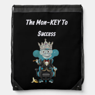 The Mon-key To success gift  Drawstring Bag
