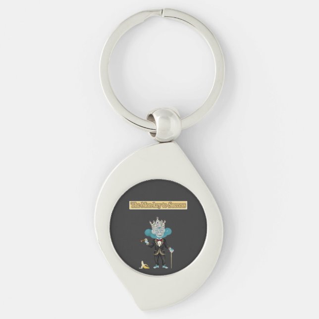The Mon-key To success gift  Keychain (Front)
