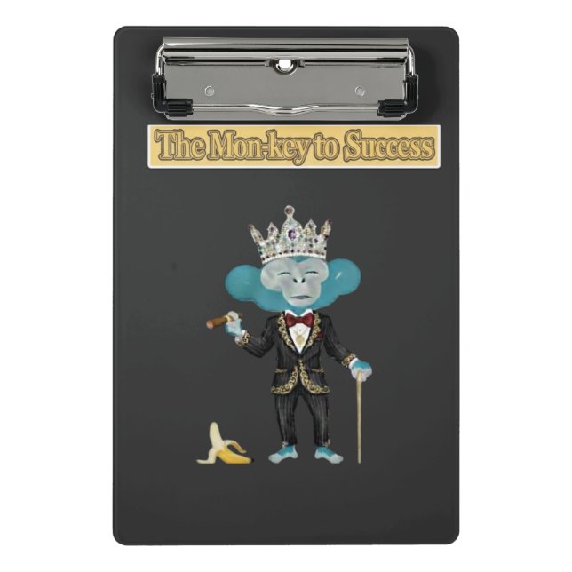 The Mon-key To success gift  Mini Clipboard (Front)