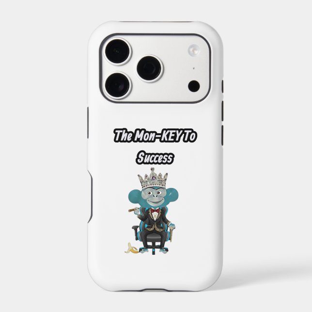 The mon-key to success iPhone case (Back)