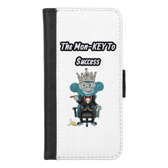 The mon-key to success iPhone wallet case (Front)