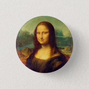 The Mona Lisa by Leonardo Da Vinci Button