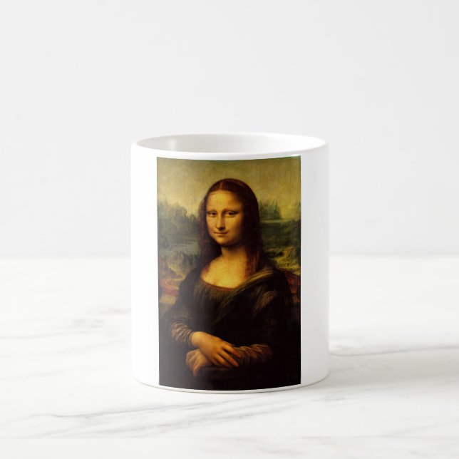 The Mona Lisa by Leonardo Da Vinci c. 1503-1505 Coffee Mug (Center)