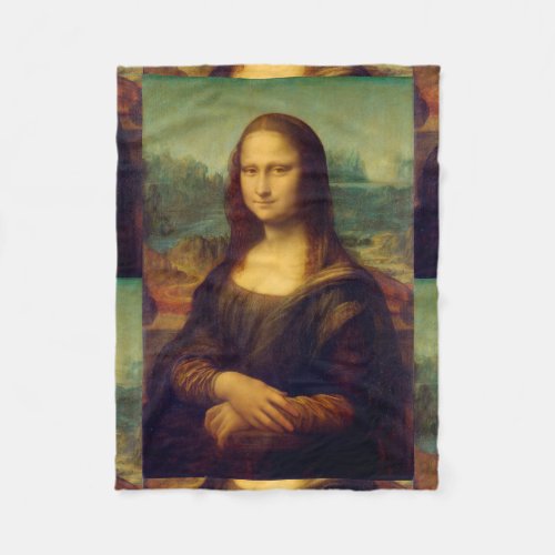 The Mona Lisa By Leonardo Da Vinci Fleece Blanket