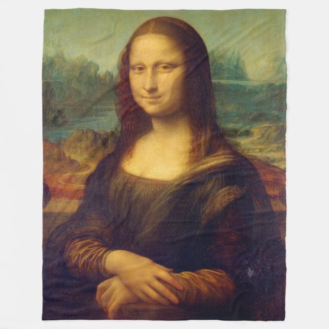 The Mona Lisa Fleece Blanket (Front)