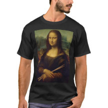 The Mona Lisa Holding Drum Sticks Funny Drummer
