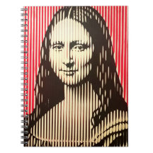 The Mona Lisa in BAUHAUS optical illusion style