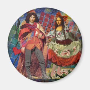 The Mona Lisa in Love Magnet