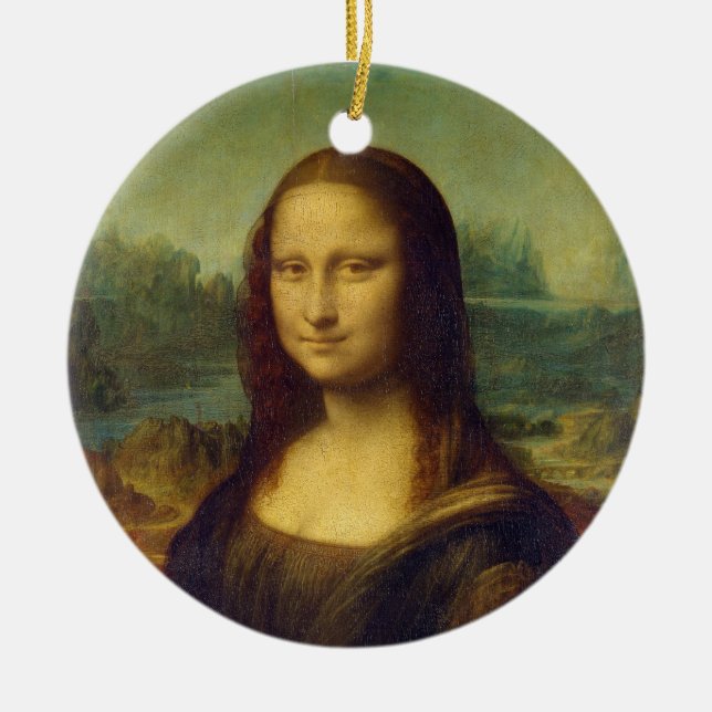 The Mona Lisa La Joconde by Leonardo Da Vinci Ceramic Ornament (Front)