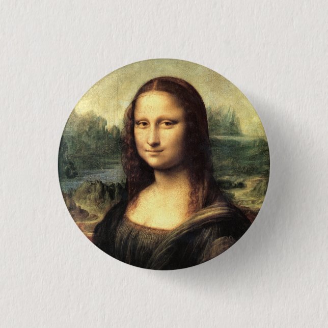 The Mona Lisa Leonardo da Vinci   Button (Front)