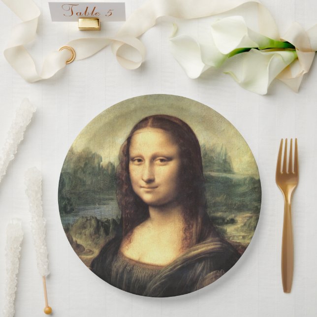 The Mona Lisa Leonardo da Vinci      Paper Plates (Wedding)