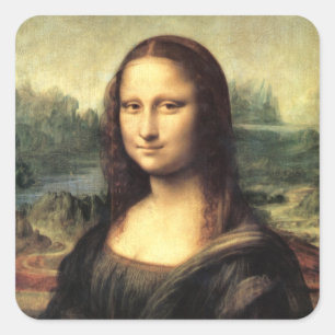 The Mona Lisa Leonardo da Vinci Square Sticker