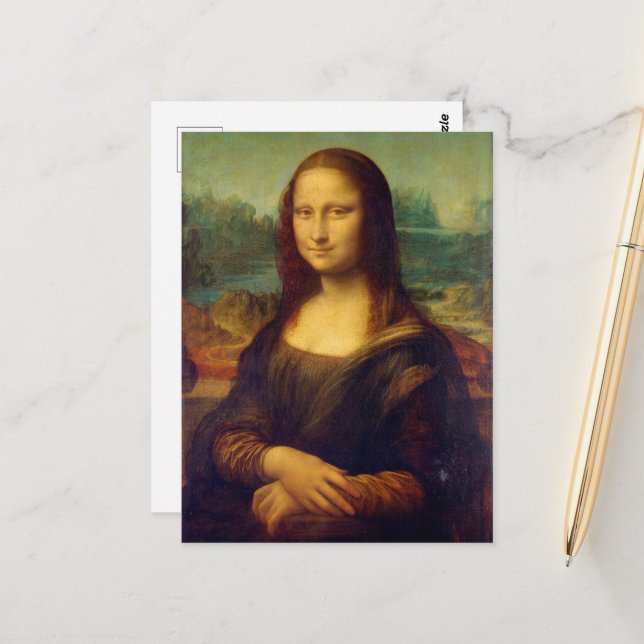 The Mona Lisa Postcard (Front/Back In Situ)