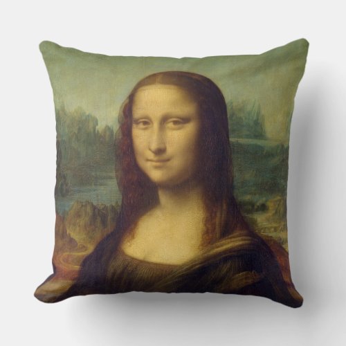 The Mona Lisa  Throw Pillow