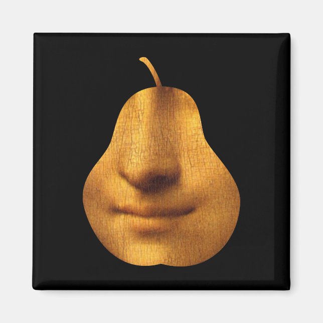 The Mona Lisa's Smile Square Magnet (Front)
