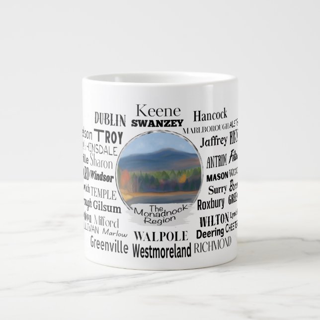 The Monadnock Region Giant Coffee Mug (Front)