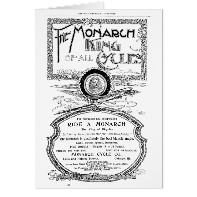 The Monararch King of all Cycles Cards (Front)