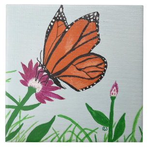 The Monarch Butterfly Ceramic Tile