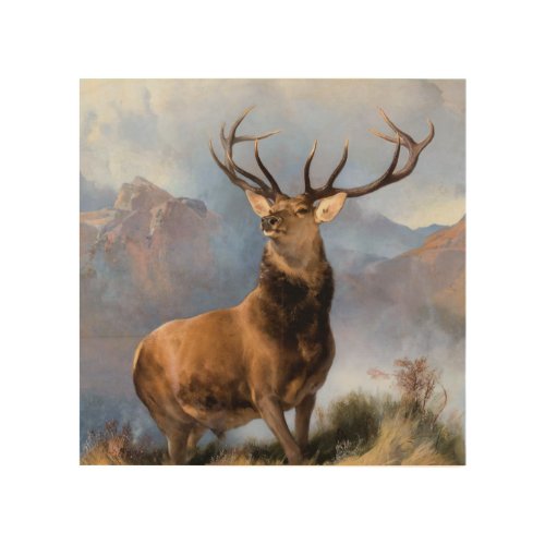 The Monarch of the Glen Wood Wall Art