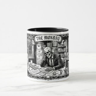 The monday Tarot Card | Funny Corporate Skeleton  Mug