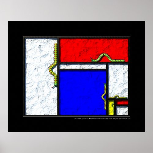 The Mondrian caterpillars Poster