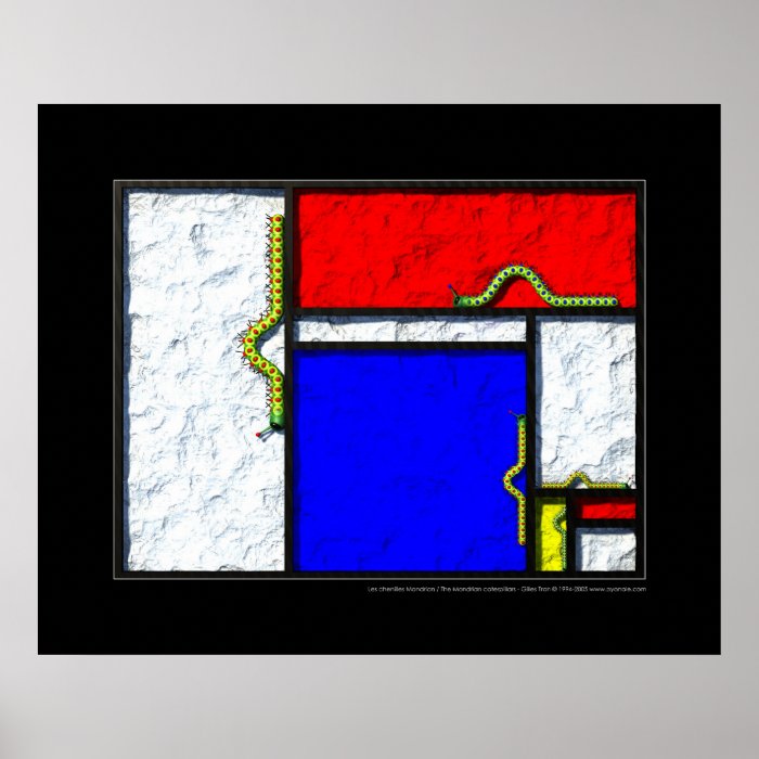 The Mondrian caterpillars Posters