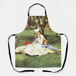 The Monet family in their garden Edouard Manet Apron