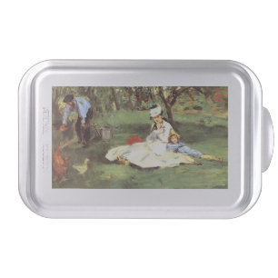 The Monet family in their garden Edouard Manet    Cake Pan