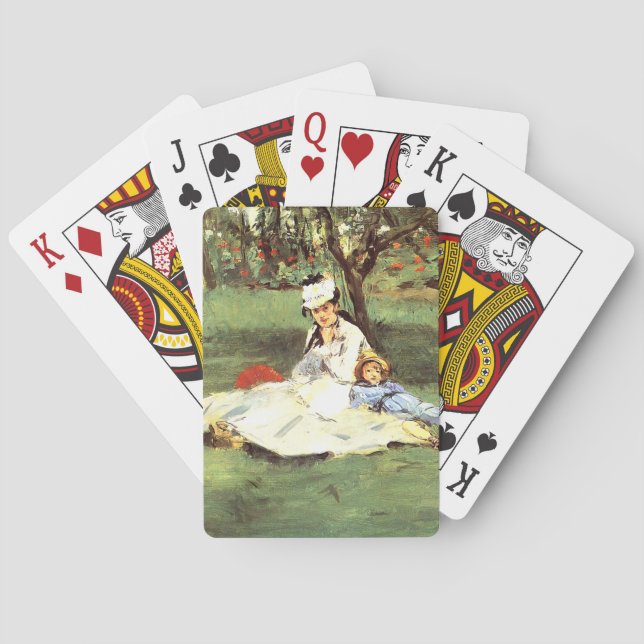  The Monet family in their garden Edouard Manet    Poker Cards (Back)