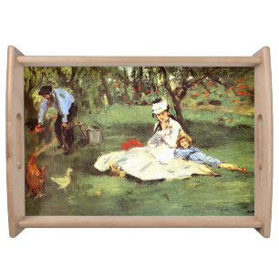  The Monet family in their garden Edouard Manet    Serving Tray