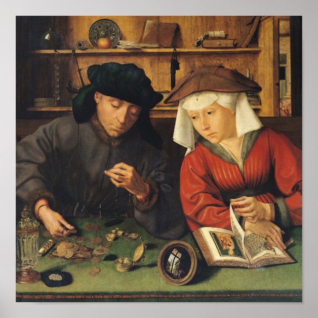 The Money Lender and his Wife, 1514 Poster (Front)