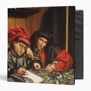The Money Lenders (oil on oak panel) Binder