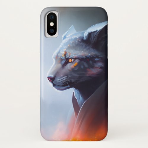 The Monk Cat Fantasy Art iPhone XS Case